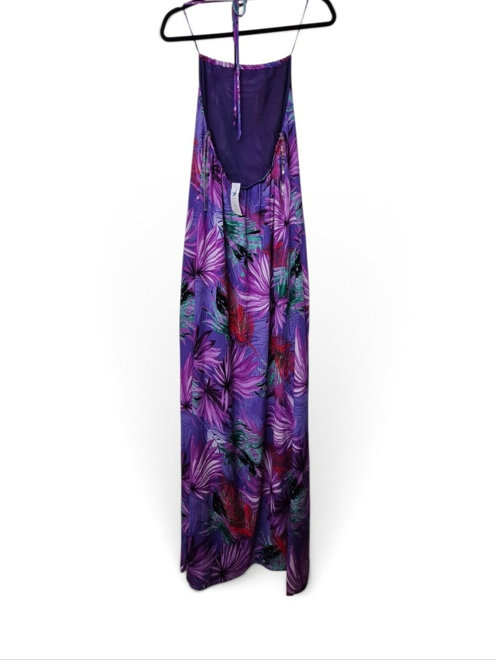 Buddy Love NWT Violet Hawaiian Nights Purple Halter Maxi Dress Small - Picture 3 of 7